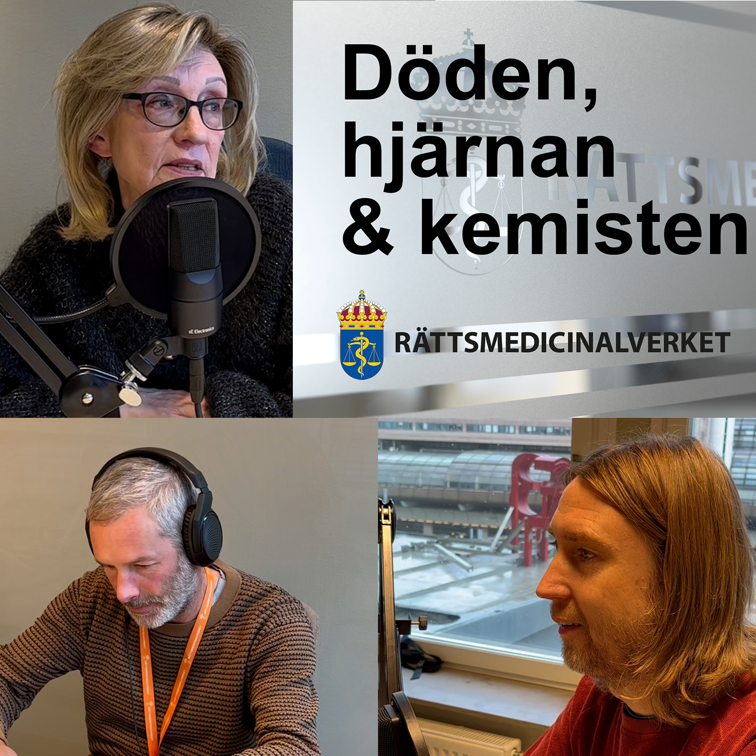 Kollage som är bild för avsnitt 19 av podcasten Döden, hjärnan & kemisten. Avsnittet handlar om rättspsykiatri förr och nu.