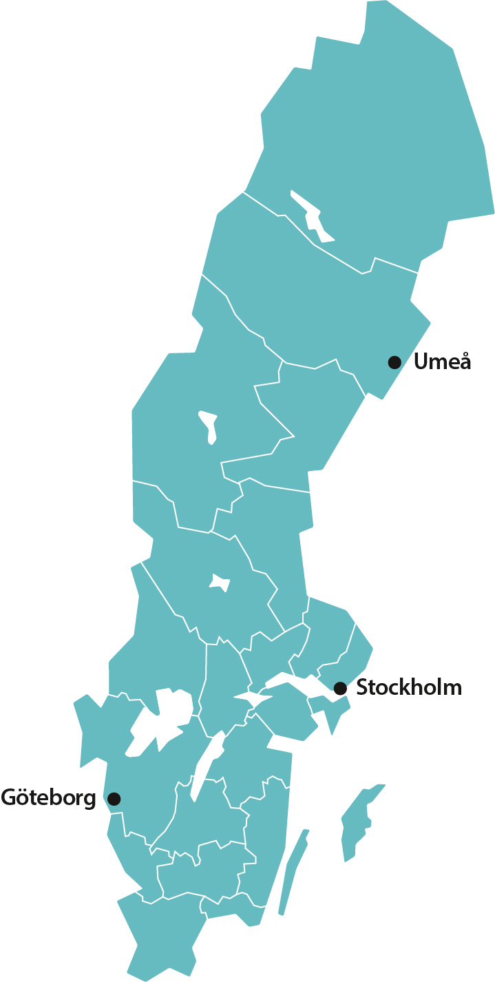 Upptagningsområden rättspsykiatri - Rättsmedicinalverket