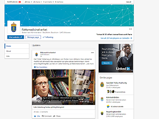 Skärmklipp från Rättsmedicinalverkets LinkedIn.